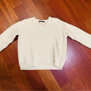 Jenni Kayne Cream V-Neck Sweater